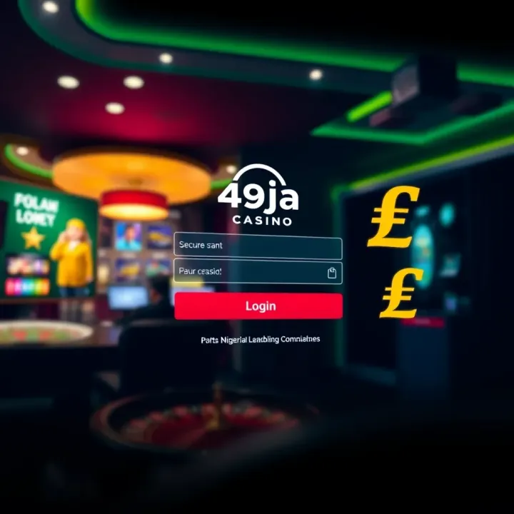 Secure login interface of an online casino platform with Nigerian currency symbols