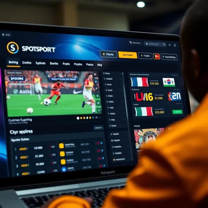 User interface of a Nigerian sports betting platform showing various sports and betting options