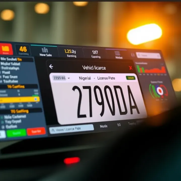 Dashboard displaying detailed vehicle information based on a Nigerian license plate search