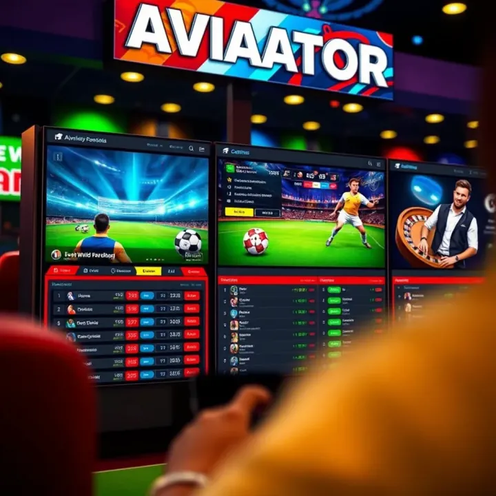 A vibrant digital interface showcasing the Aviator game with dynamic betting graphics appealing to Nigerian players