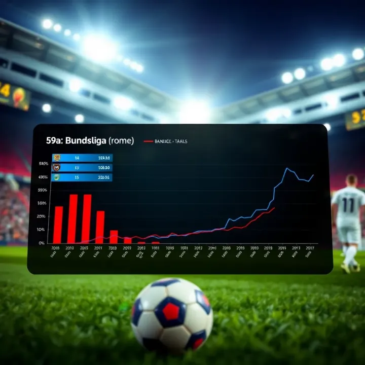 Graph showing recent form trends and performance statistics of top Bundesliga teams