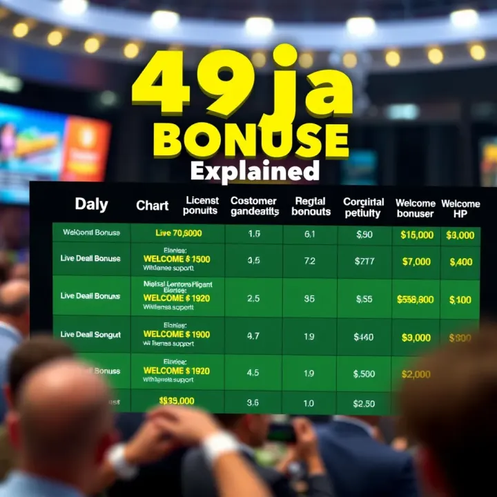 Comparison chart showcasing various welcome bonuses available in the Nigerian online market