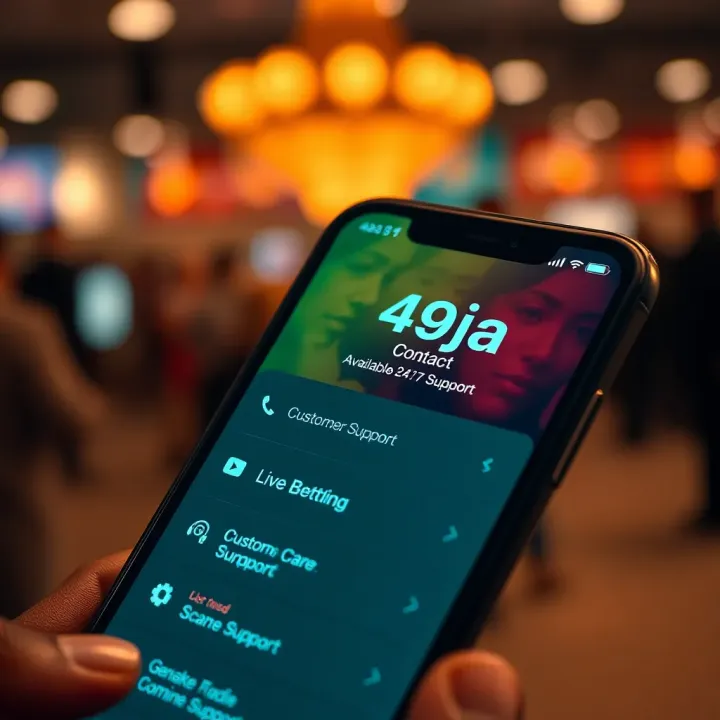 Mobile phone screen displaying customer support contact options