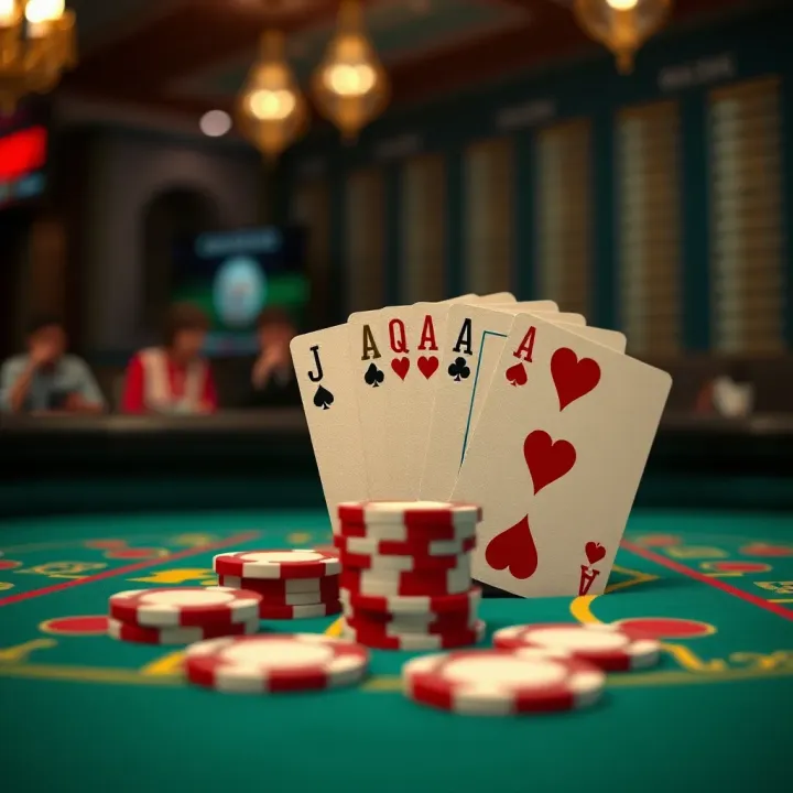 Illustration of playing cards and chips representing baccarat strategies
