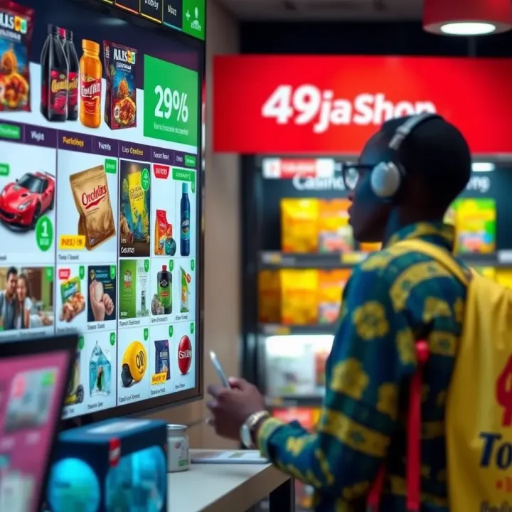 Online shopping platform interface showcasing diverse products available for Nigerian consumers