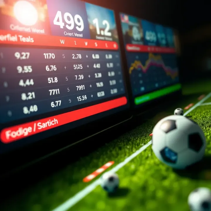 Visual Guide to Football Match Analysis and Smart Betting Tips Graph showing football match statistics and betting odds for informed wagering