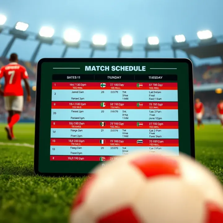 Digital calendar highlighting scheduled football matches for Nigerian professional league season