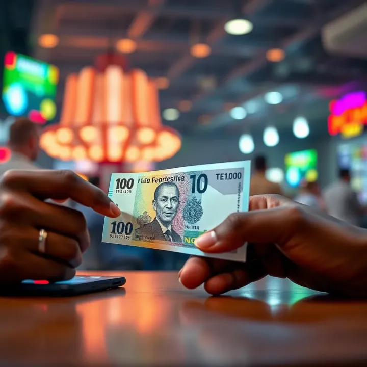 Illustration of secure digital transaction with Nigerian naira and smartphone