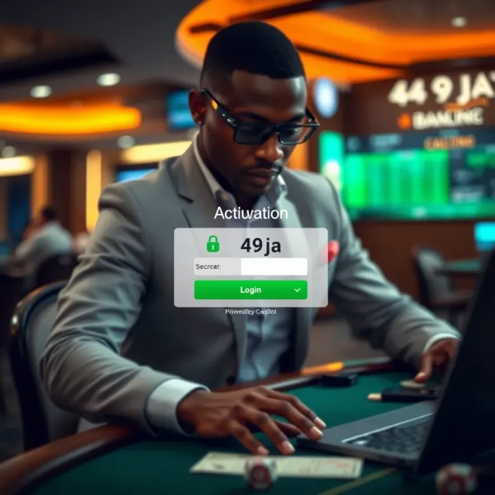 Secure Bonus Activation Using 49ja Sign Up Code Visual representation of secure login and bonus activation on 49ja platform
