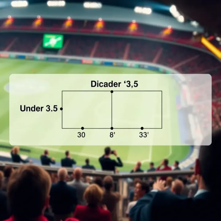 Diagram illustrating the concept of under three and a half goals in football betting