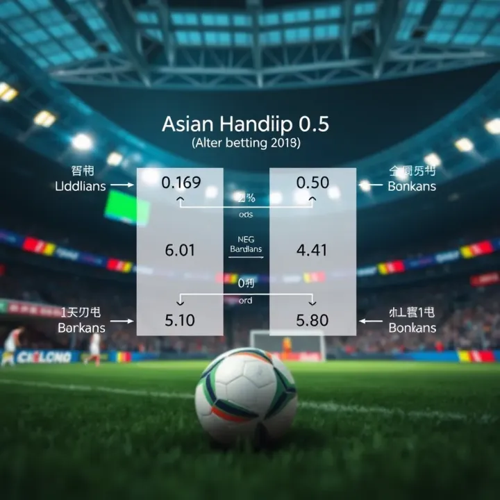 Diagram illustrating how Asian Handicap 0.5 adjusts football match odds to eliminate draws