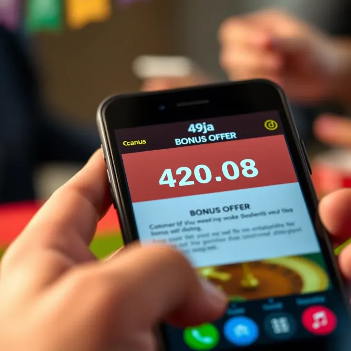Digital interface showing bonus notification on a mobile device screen
