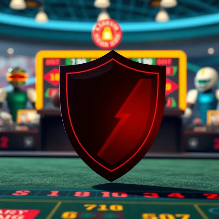 Visual representation of secure online gameplay with protective shield symbol