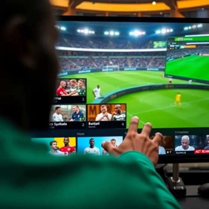 User navigating a digital interface showcasing diverse Nigerian live streaming content