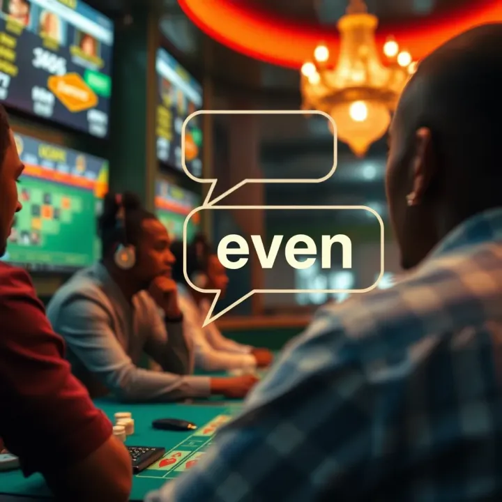 Illustration showing the word 'even' highlighted in Nigerian English conversation bubbles