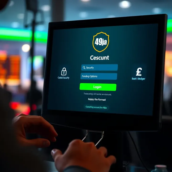Secure login screen with digital security icons and Nigerian currency symbols