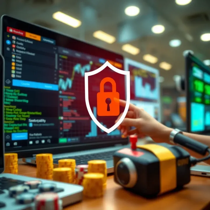 Conceptual graphic depicting various cybersecurity tools securing online accounts